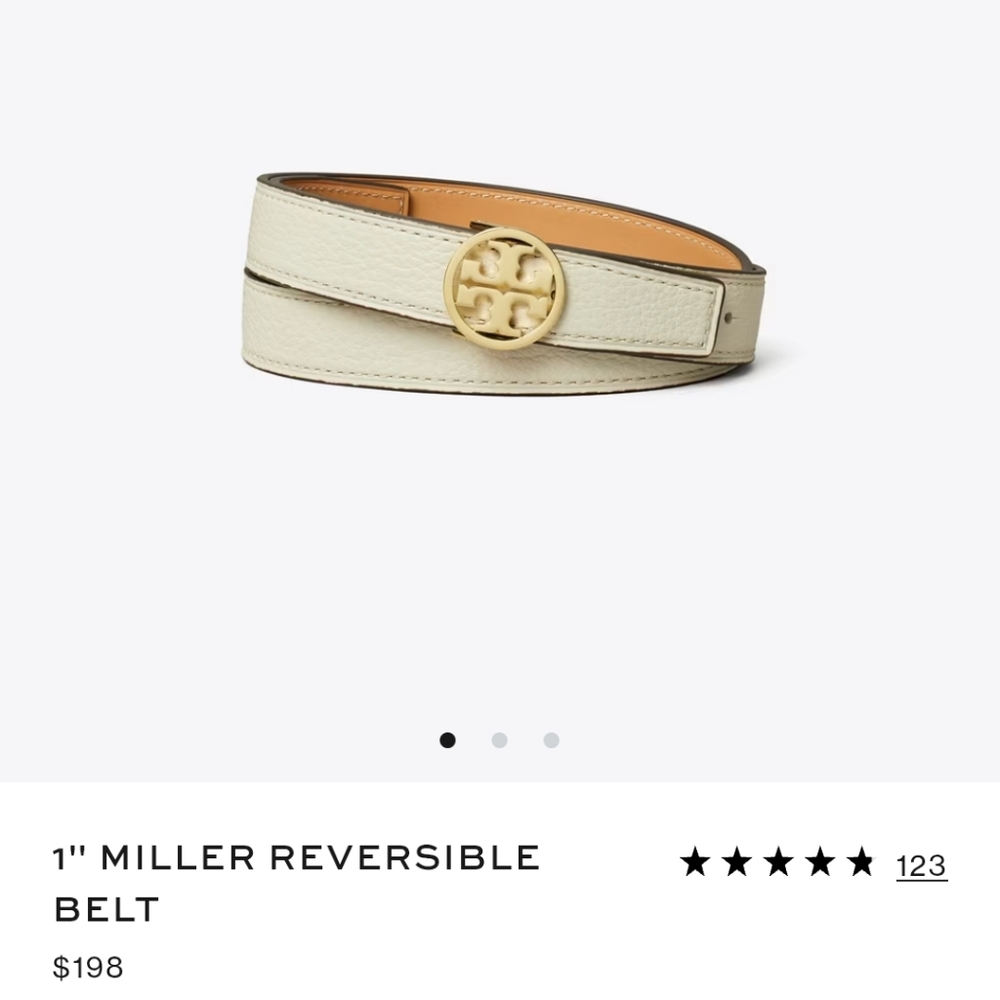 Tory Burch Cream Belt- Size M